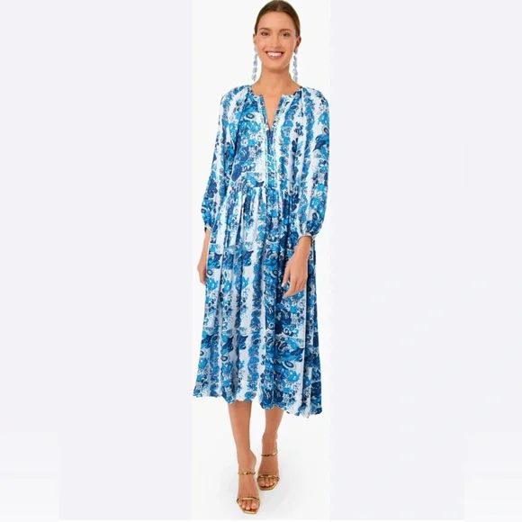 Alix of Bohemia Saranna Bluebell Midi Dress - Picture 1 of 10